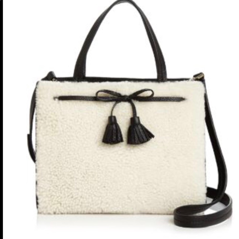 Kate spade Hayes shearling small satchel